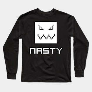 pixel face is nasty Long Sleeve T-Shirt